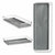 Schubladen-Organizer Wiederverwerteter Kunststoff Grau 16 x 4,5 x 40 cm (24 Stück)