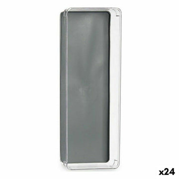 Schubladen-Organizer Wiederverwerteter Kunststoff Grau 16 x 4,5 x 40 cm (24 Stück)