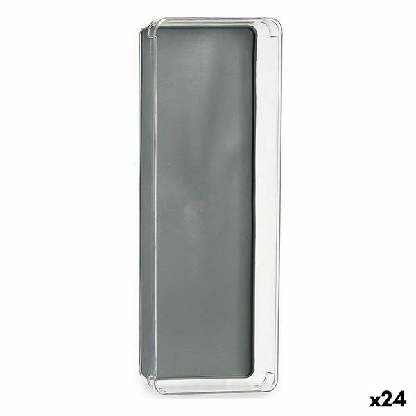 Schubladen-Organizer Wiederverwerteter Kunststoff Grau 16 x 4,5 x 40 cm (24 Stück)