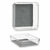 Schubladen-Organizer Kinvara W623312 Grau Wiederverwerteter Kunststoff 16 x 4,5 x 16 cm (24 Stück)