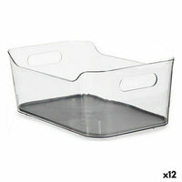 Schubladen-Organizer Kinvara Grau Durchsichtig Silikon Kunststoff TPR Wiederverwerteter Kunststoff 17 x 10,5 x 24,5 cm (12 Stück