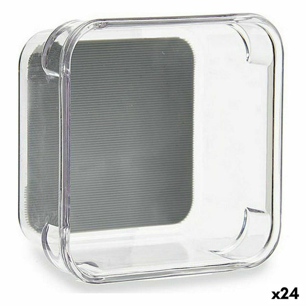Schubladen-Organizer Kinvara Grau Durchsichtig Silikon Kunststoff TPR Wiederverwerteter Kunststoff 9,3 x 4,5 x 9,3 cm (24 Stück)