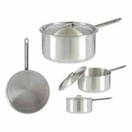 Topf mit Deckel Kinvara Silberfarben Aluminium Ø 24 cm 5 L 43 x 15,5 x 26 cm 26 x 15,5 x 43 cm (10 Stück)