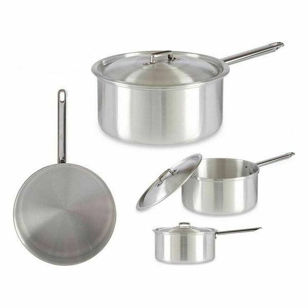 Topf mit Deckel Kinvara Silberfarben Aluminium Ø 24 cm 5 L 43 x 15,5 x 26 cm 26 x 15,5 x 43 cm (10 Stück)