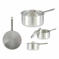 Topf mit Deckel Kinvara Silberfarben Aluminium 4 L 24,5 x 12 x 41 cm 41 x 12 x 24,5 cm (10 Stück)