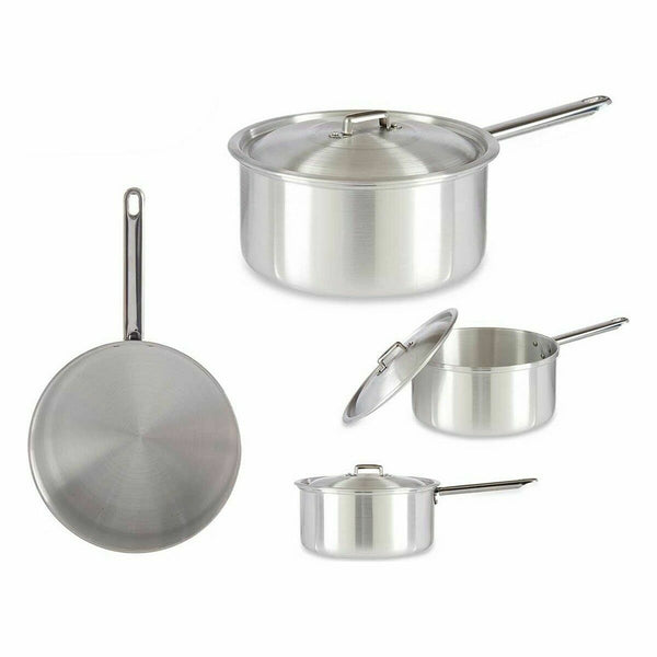 Topf mit Deckel Kinvara Silberfarben Aluminium 4 L 24,5 x 12 x 41 cm 41 x 12 x 24,5 cm (10 Stück)
