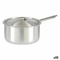Topf mit Deckel Kinvara Silberfarben Aluminium 4 L 24,5 x 12 x 41 cm 41 x 12 x 24,5 cm (10 Stück)