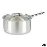 Topf mit Deckel Kinvara Silberfarben Aluminium 4 L 24,5 x 12 x 41 cm 41 x 12 x 24,5 cm (10 Stück)