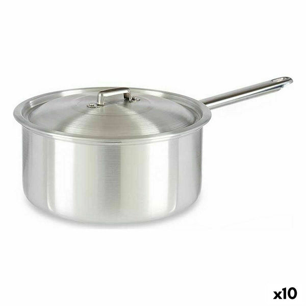 Topf mit Deckel Kinvara Silberfarben Aluminium 4 L 24,5 x 12 x 41 cm 41 x 12 x 24,5 cm (10 Stück)
