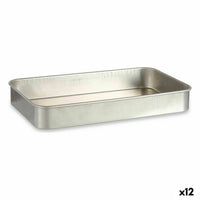 Backofenform Kinvara Silberfarben Aluminium 28,5 x 6,5 x 46 cm 46 x 6,5 x 28,5 cm 46 x 7 x 28,5 cm (12 Stück)