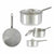 Topf mit Deckel Kinvara Silberfarben Aluminium 3 L 22 x 12 x 38 cm 28 x 12 x 22 cm 37 x 12 x 22 cm (10 Stück)