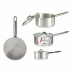 Topf mit Deckel Kinvara Silberfarben Aluminium Ø 14 cm 1 L 28 x 9 x 16 cm 16 x 9 x 28 cm (10 Stück)