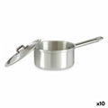 Topf mit Deckel Kinvara Silberfarben Aluminium Ø 14 cm 1 L 28 x 9 x 16 cm 16 x 9 x 28 cm (10 Stück)