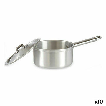 Topf mit Deckel Kinvara Silberfarben Aluminium Ø 14 cm 1 L 28 x 9 x 16 cm 16 x 9 x 28 cm (10 Stück)