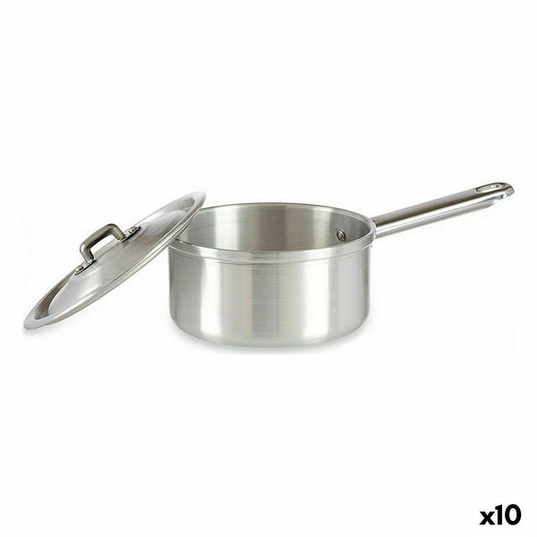 Topf mit Deckel Kinvara Silberfarben Aluminium Ø 14 cm 1 L 28 x 9 x 16 cm 16 x 9 x 28 cm (10 Stück)
