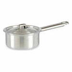 Topf mit Deckel Kinvara Silberfarben Aluminium Ø 12 cm 600 ml 0,6 L 14 x 8 x 26 cm (10 Stück)