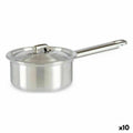 Topf mit Deckel Kinvara Silberfarben Aluminium Ø 12 cm 600 ml 0,6 L 14 x 8 x 26 cm (10 Stück)