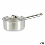 Topf mit Deckel Kinvara Silberfarben Aluminium Ø 12 cm 600 ml 0,6 L 14 x 8 x 26 cm (10 Stück)