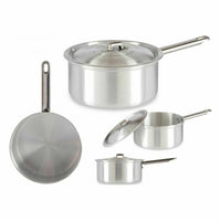 Topf mit Deckel Kinvara Silberfarben Aluminium 2 L 20 x 12 x 35,5 cm 35,5 x 12 x 20 cm (10 Stück)