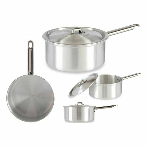 Topf mit Deckel Kinvara Silberfarben Aluminium 2 L 20 x 12 x 35,5 cm 35,5 x 12 x 20 cm (10 Stück)