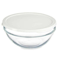 Runde Lunchbox mit Deckel Pasabahce 1113327-53573 Chefs Weiß 1,7 L (4 Stück)