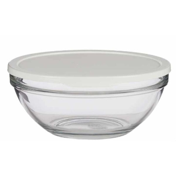 Runde Lunchbox mit Deckel Pasabahce 1113328-53583 Chefs Weiß 2,5 L (4 Stück)
