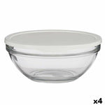 Runde Lunchbox mit Deckel Pasabahce 1113328-53583 Chefs Weiß 2,5 L (4 Stück)