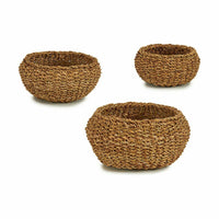 Korbsatz Gift Decor Braun Seetang (4 Stück)