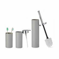 Badezimmer Set Berilo B6274 S3-1 Grau Kunststoff (8 Stück)