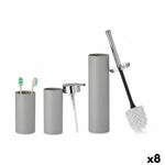 Badezimmer Set Berilo B6274 S3-1 Grau Kunststoff (8 Stück)