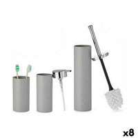 Badezimmer Set Berilo B6274 S3-1 Grau Kunststoff (8 Stück)