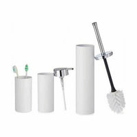 Badezimmer Set Berilo B6274 S3-3 Weiß Kunststoff (8 Stück)