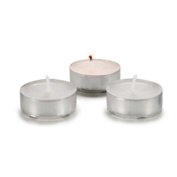 Kerzen-Set Acorde Weiß Silberfarben klein (24 Stück)