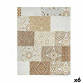 Fleckenabweisende Tischdecke Kinvara Beige Abdeckung Fleckenbeständig Kachel 140 x 180 cm (6 Stück)