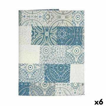 Fleckenabweisende Tischdecke Kinvara Blau Abdeckung Fleckenbeständig Kachel 140 x 180 cm (6 Stück)