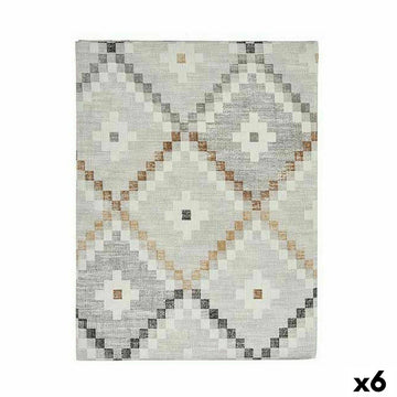 Fleckenabweisende Tischdecke Kinvara Beige Abdeckung Fleckenbeständig Rhombusse 140 x 180 cm (6 Stück)