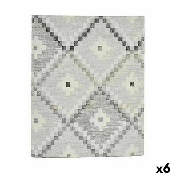 Fleckenabweisende Tischdecke Kinvara Grau Abdeckung Fleckenbeständig Rhombusse 140 x 180 cm (6 Stück)