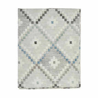 Fleckenabweisende Tischdecke Kinvara Blau Abdeckung Fleckenbeständig Rhombusse 140 x 180 cm (6 Stück)
