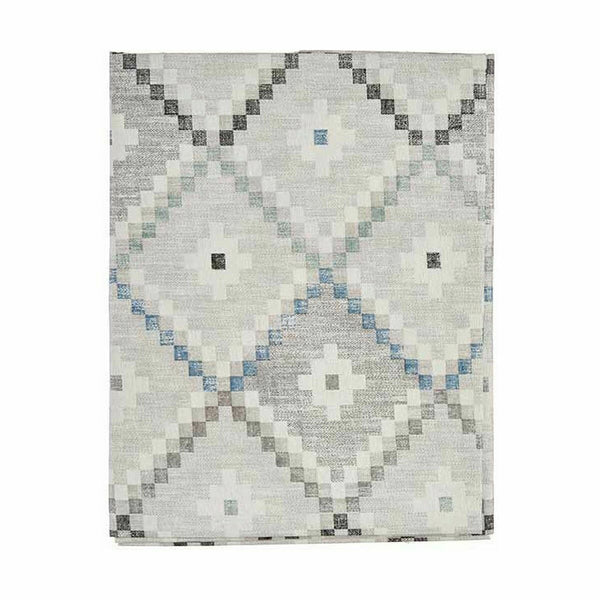 Fleckenabweisende Tischdecke Kinvara Blau Abdeckung Fleckenbeständig Rhombusse 140 x 180 cm (6 Stück)