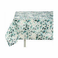 Fleckenabweisende Tischdecke Kinvara Blau türkis Abdeckung Fleckenbeständig Bilder 140 x 180 cm (6 Stück)