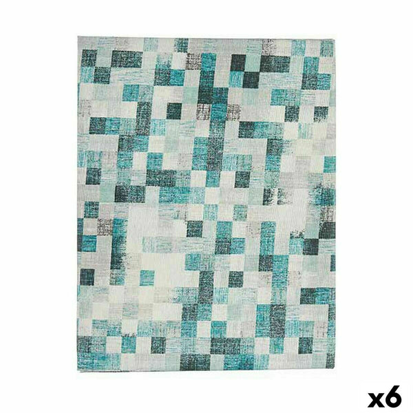 Fleckenabweisende Tischdecke Kinvara Blau türkis Abdeckung Fleckenbeständig Bilder 140 x 180 cm (6 Stück)