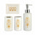 Badezimmer Set Berilo DW20800-D Weiß Gold aus Keramik (12 Stück)