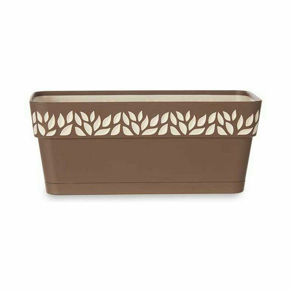 Blumenkasten Stefanplast Cloe Braun Kunststoff 13,3 x 12,3 x 29,3 cm (12 Stück)
