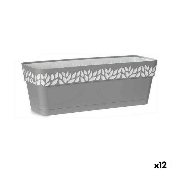 Blumenkasten Stefanplast Cloe Grau Kunststoff 49,5 x 17 x 19 cm (12 Stück)