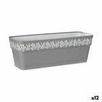 Blumenkasten Stefanplast Gaia Grau Kunststoff 49,5 x 17 x 19 cm (12 Stück)