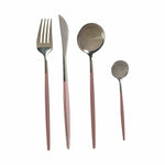 Besteck-Set Kinvara Rosa Silberfarben Edelstahl (12 Stück)