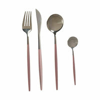 Besteck-Set Kinvara Rosa Silberfarben Edelstahl (12 Stück)