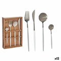 Besteck-Set Kinvara Weiß Silberfarben Edelstahl (12 Stück)