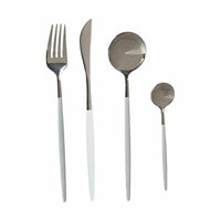 Besteck-Set Kinvara Weiß Silberfarben Edelstahl (12 Stück)
