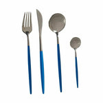 Besteck-Set Kinvara Blau Silberfarben Edelstahl (12 Stück)
